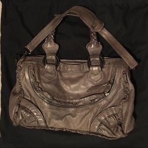Treesje Magnolia satchel in gray leather, EUC
